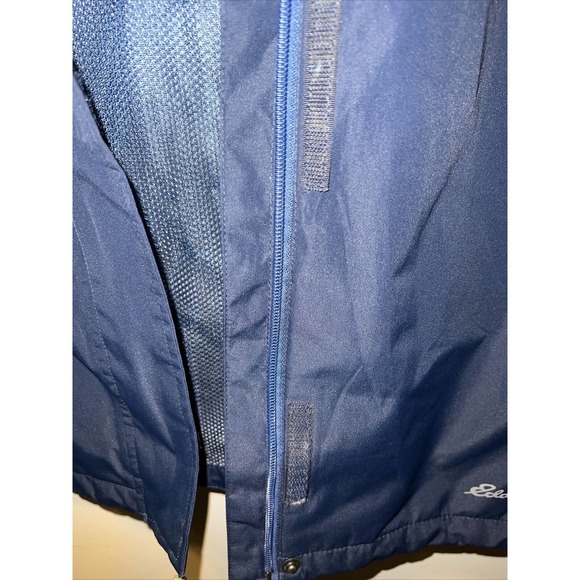 Eddie Bauer Rain Coat Womens Size XL Hooded Jacket Blue Barely Worn Mesh Lined - Picture 4 of 9
